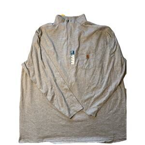 Carhartt Force Relaxed Fit ¼-Zip L/S Shirt, NWT - Men’s 4XL- Grey, 104255